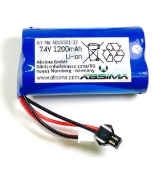 18301-32 Li-IO 7,4/1200 Absima 1:18 Toy-Stecker/XH